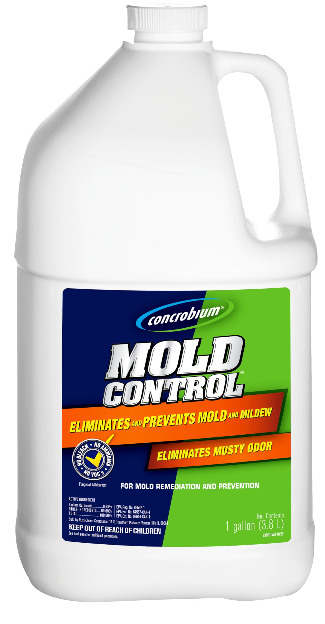 Concrobium Mold Control, 32 oz Spray – Eliminates & Prevents Mold – EPA-Registered, Bleach-Free, Odorless, VOC-Free