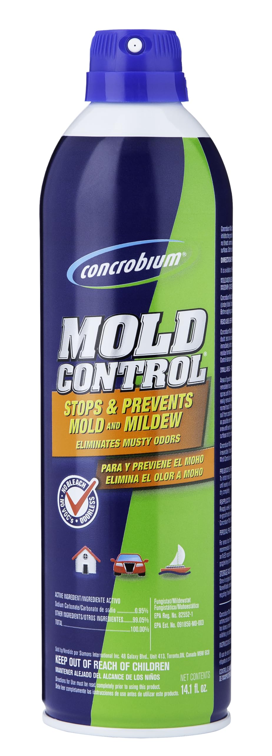 Concrobium Mold Control, 1 Gallon Refill, Eliminates and Prevents Mold, EPA Registered, Bleach Free, Odorless, VOC Free, For Indoor and Outdoor Surfaces