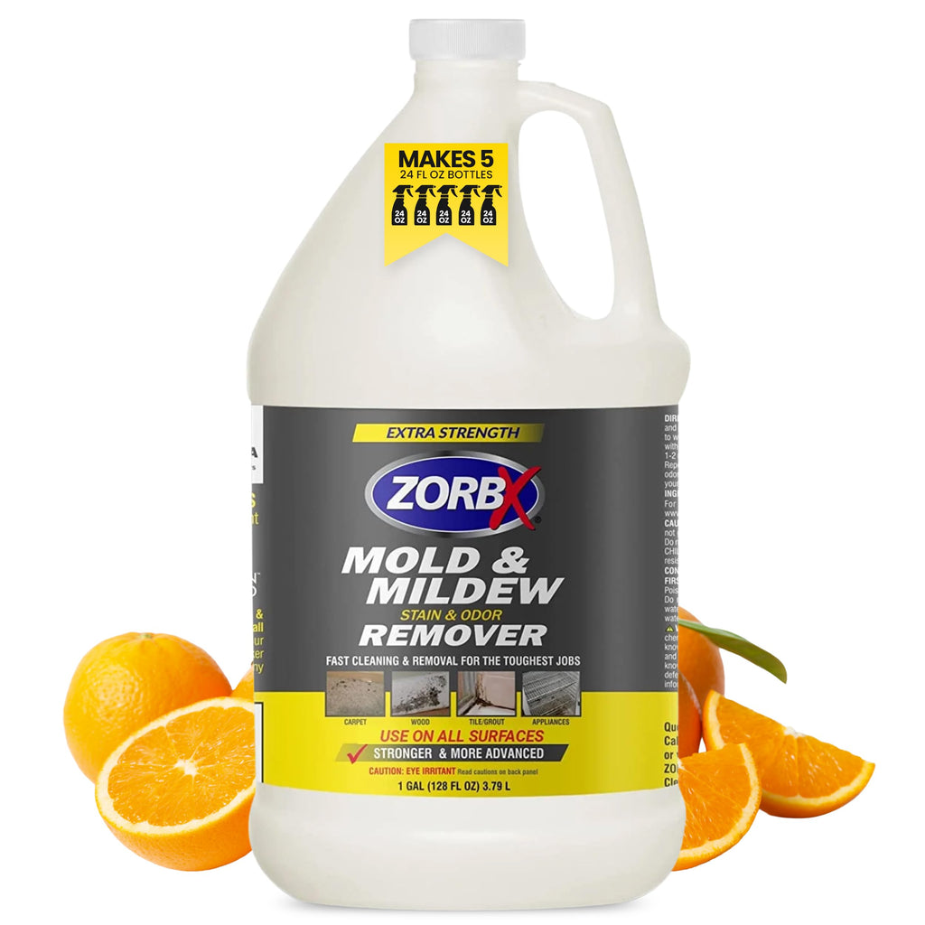 ZORBX Extra Strength Remover & Cleaner Spray 24 FL Oz – Scrub Free Formula - Bleach Free Stain & Smell Eliminator for Shower, Bathroom, Ceiling, Carpet, Cars, Walls & Wood