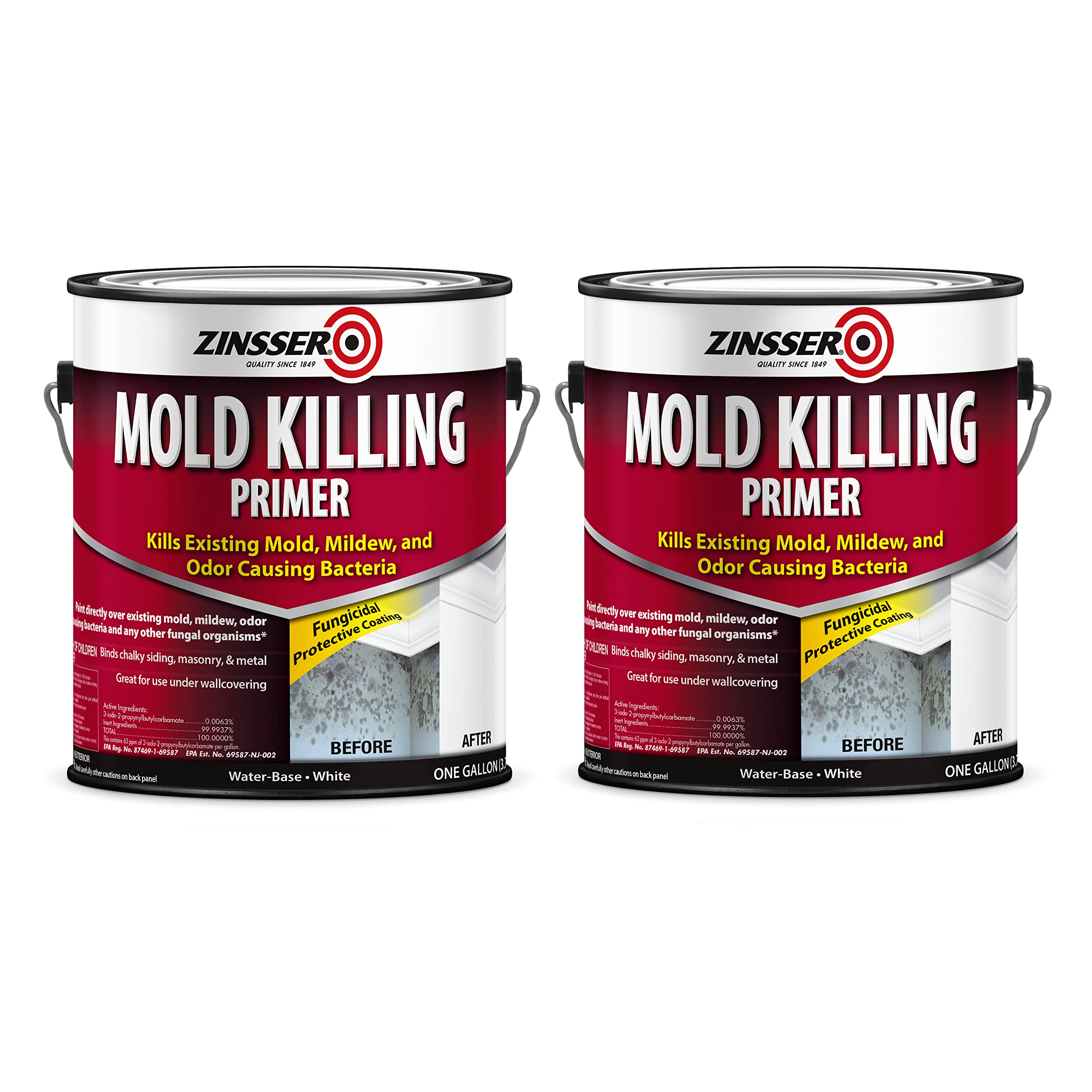 qt Zinsser 276087 White Zinsser, Mold Killing Primer Water-Based Mold Killing Primer